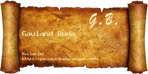 Gauland Buda névjegykártya